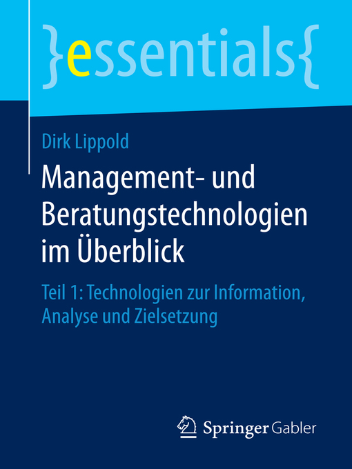 Title details for Management- und Beratungstechnologien im Überblick by Dirk Lippold - Available